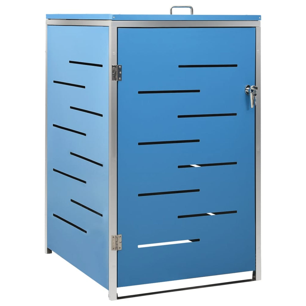 vidaXL Single Wheelie Bin Storage 69x77.5x112.5 cm Stainless Steel