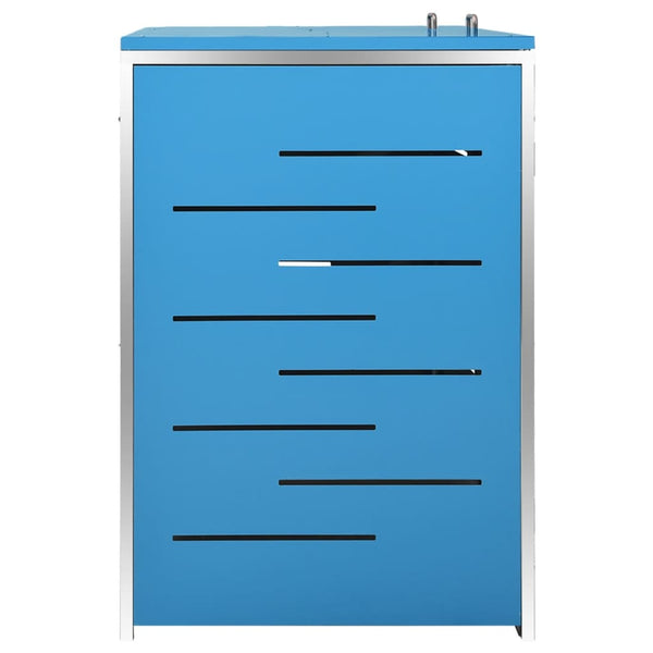 vidaXL Wheelie Bin Storage for 2 Bins 138x77.5x112.5 cm Stainless Steel