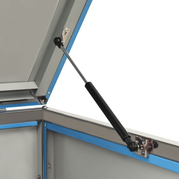 vidaXL Wheelie Bin Storage for 2 Bins 138x77.5x112.5 cm Stainless Steel