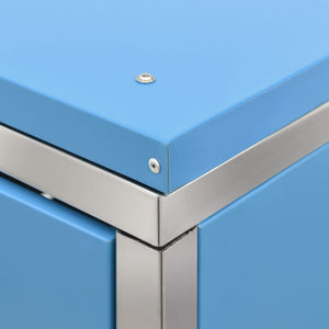 vidaXL Wheelie Bin Storage for 2 Bins 138x77.5x112.5 cm Stainless Steel