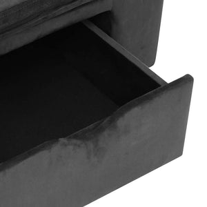 vidaXL Dog Sofa with Drawer Dark Grey 75x50x38 cm Plush
