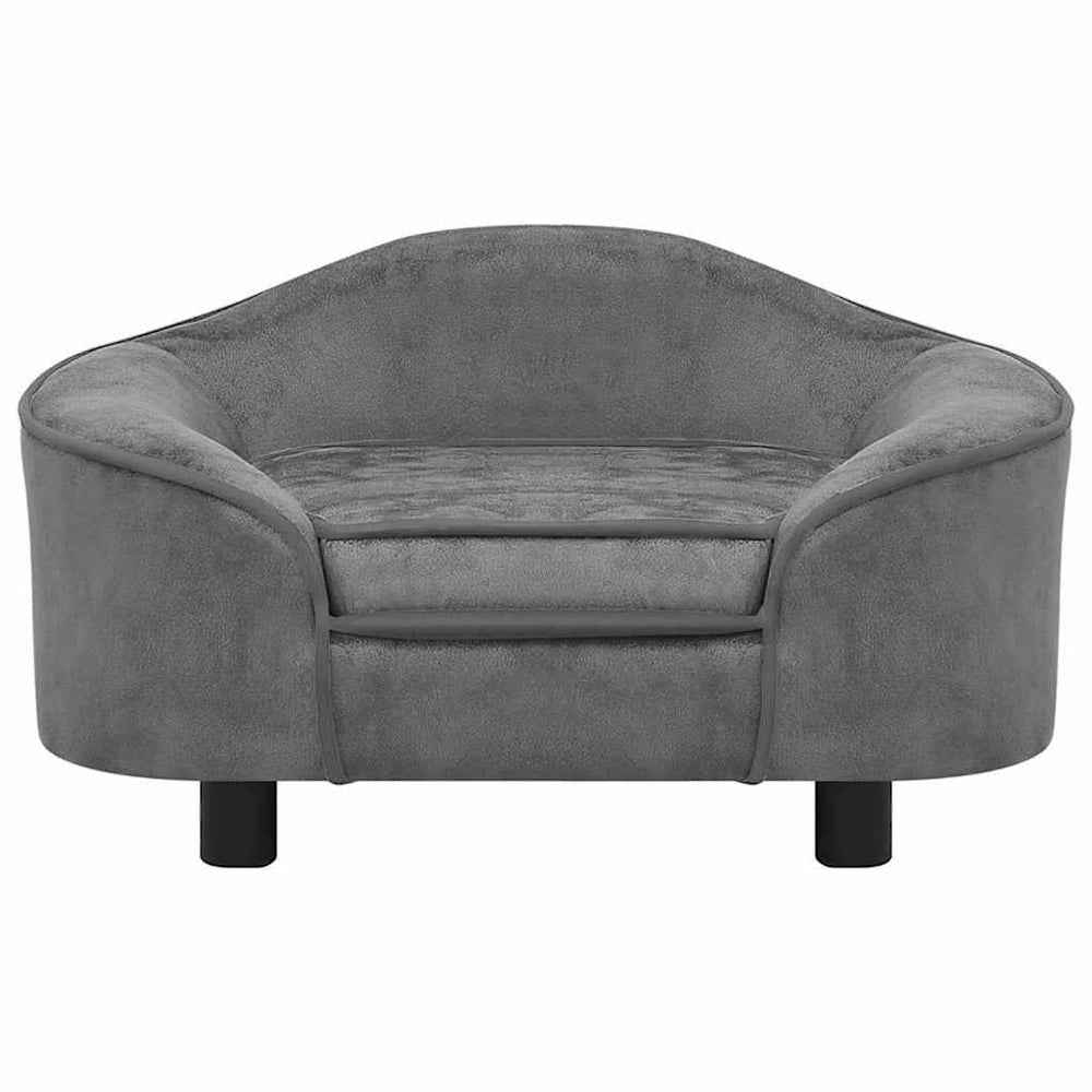 vidaXL Dog Sofa Grey 67x47x36 cm Plush