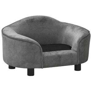 vidaXL Dog Sofa Grey 67x47x36 cm Plush