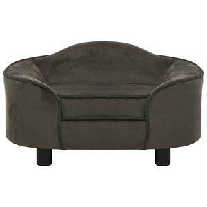 vidaXL Dog Sofa Dark Grey 67x47x36 cm Plush