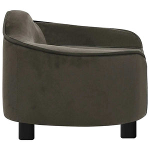 vidaXL Dog Sofa Dark Grey 67x47x36 cm Plush