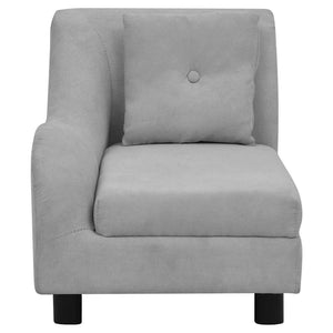 vidaXL Dog Sofa with Cushion Grey 83x44x44 cm Plush