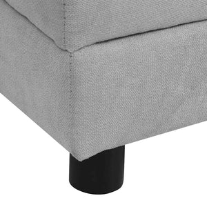 vidaXL Dog Sofa with Cushion Grey 83x44x44 cm Plush