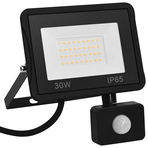 vidaXL LED Floodlight with Sensor 30 W Cool White