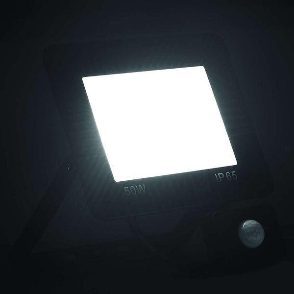 vidaXL LED Floodlight with Sensor 50 W Cool White