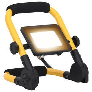 vidaXL LED Floodlight with Handle 20W Warm White