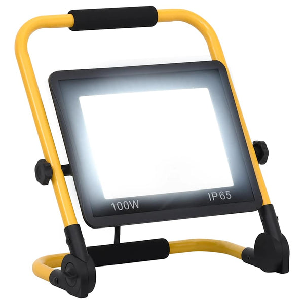 vidaXL LED Floodlight with Handle 100W Cool White