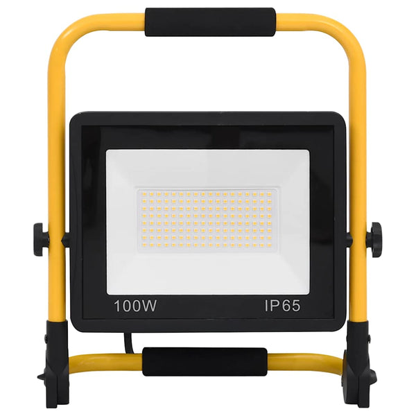 vidaXL LED Floodlight with Handle 100W Cool White