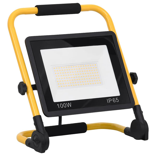vidaXL LED Floodlight with Handle 100W Cool White