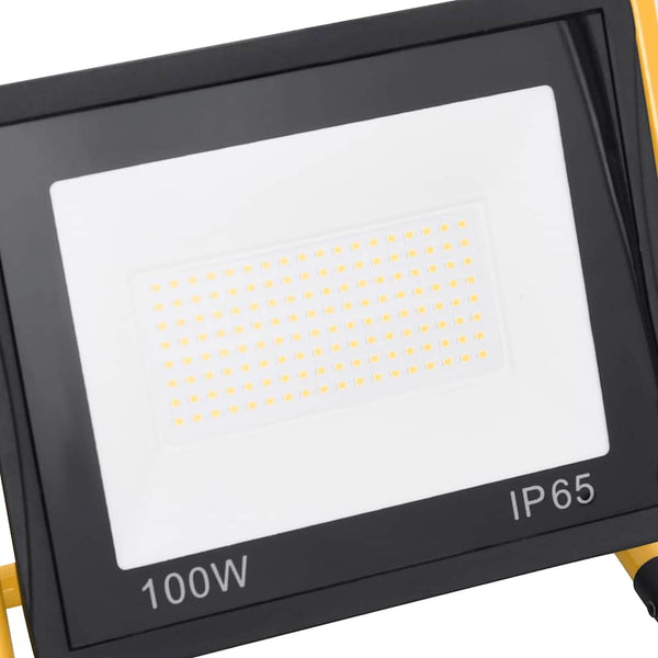 vidaXL LED Floodlight with Handle 100W Cool White