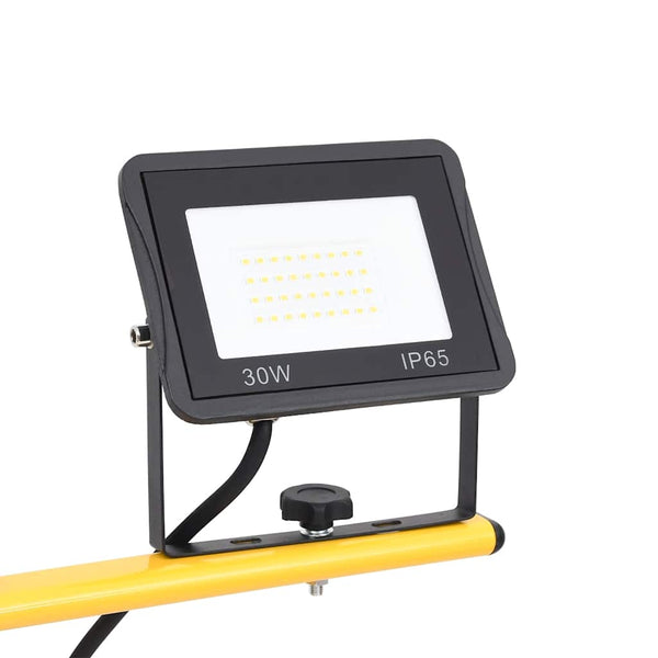 vidaXL LED Floodlight with Tripod 2x30W Cool White