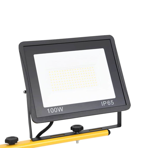 vidaXL LED Floodlight with Tripod 2x100 W Cold White