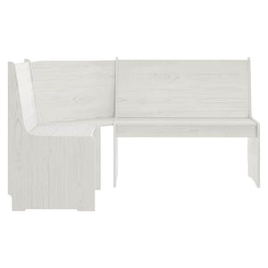 Eckbank REINE Weiß Kiefer Massivholz 151 cm