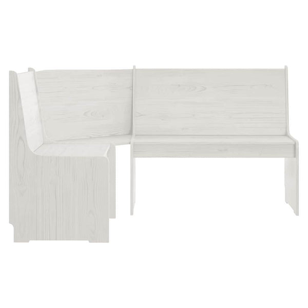 Eckbank REINE Weiß Kiefer Massivholz 151 cm
