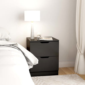 vidaXL Nightstands 2 pcs. Black 40x40x50 cm Chipboard