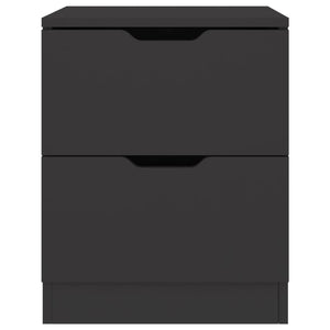 vidaXL Nightstands 2 pcs. Black 40x40x50 cm Chipboard