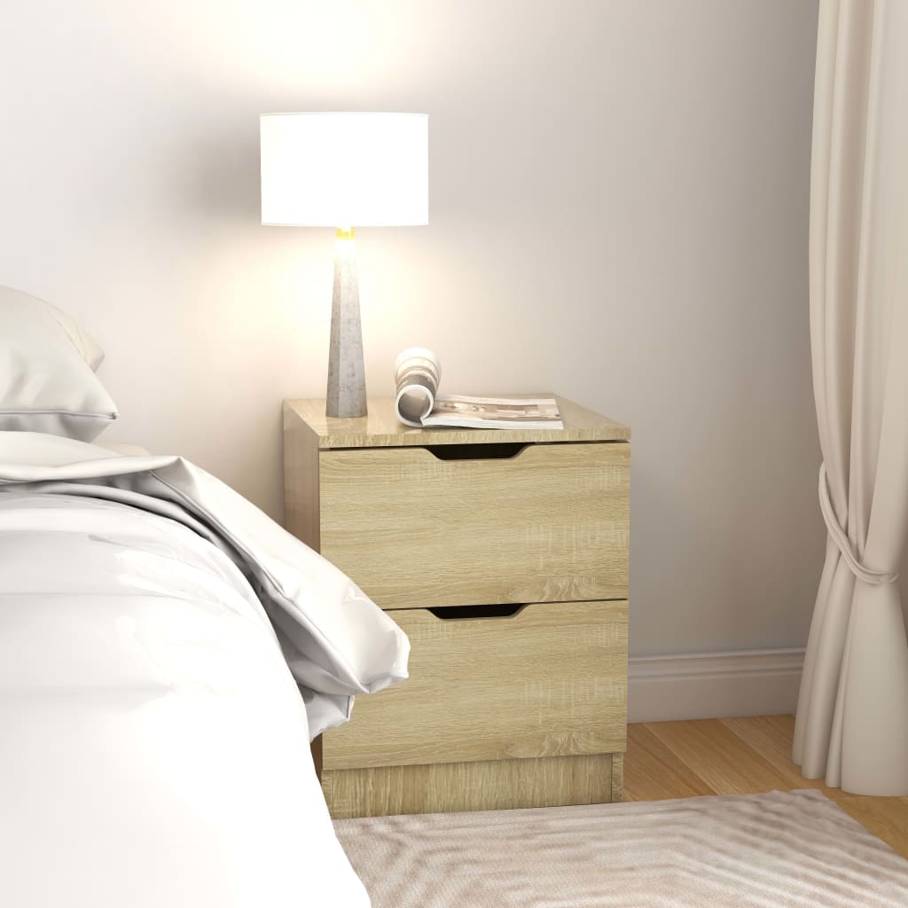 vidaXL Nightstand Sonoma Oak 40x40x50 cm Chipboard