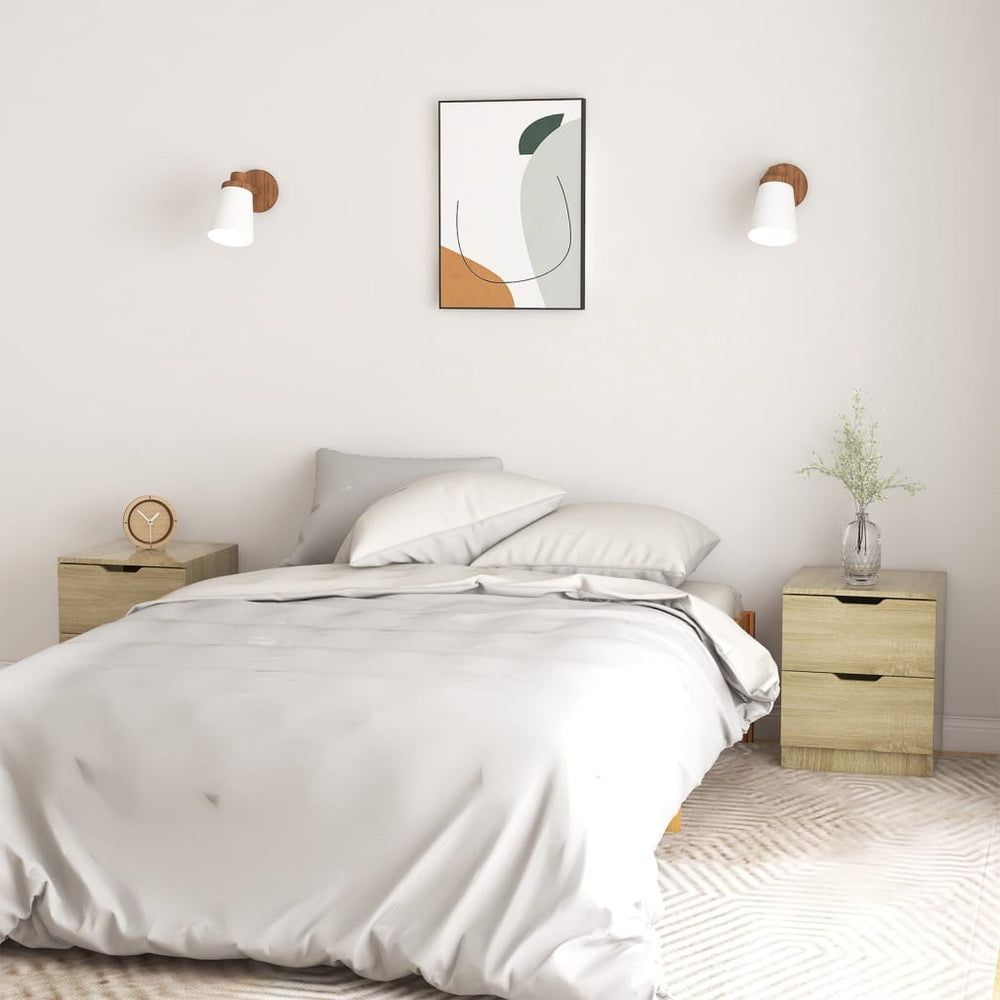 vidaXL Bedside Cabinets 2 pcs Sonoma Oak 40x40x50 cm Chipboard