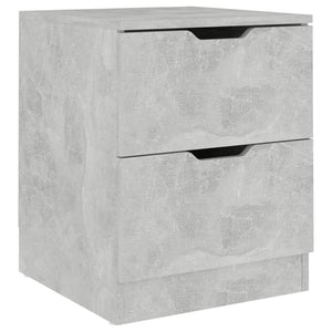 vidaXL Nightstand Concrete Gray 40x40x50 cm Chipboard