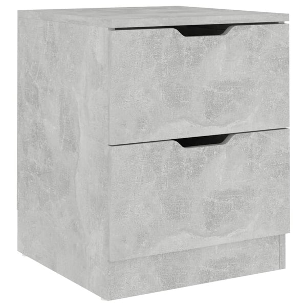 vidaXL Nightstand Concrete Gray 40x40x50 cm Chipboard