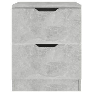 vidaXL Nightstand Concrete Gray 40x40x50 cm Chipboard