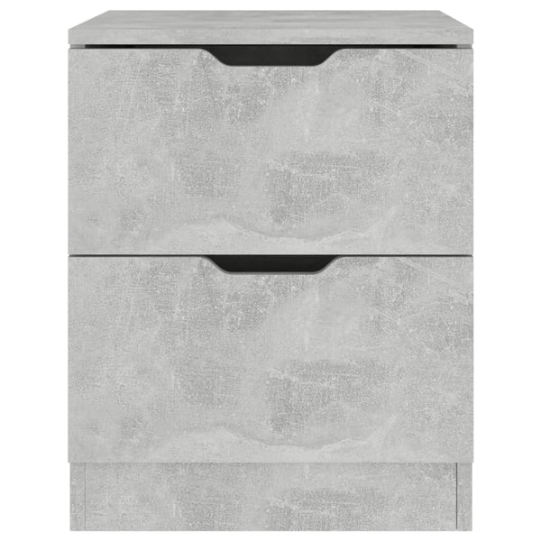 vidaXL Nightstand Concrete Gray 40x40x50 cm Chipboard