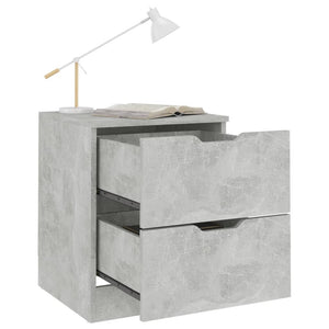 vidaXL Nightstand Concrete Gray 40x40x50 cm Chipboard