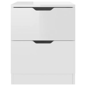 vidaXL Nightstands 2 pcs. High Gloss White 40x40x50 cm Chipboard
