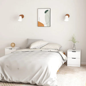 vidaXL Nightstands 2 pcs. High Gloss White 40x40x50 cm Chipboard