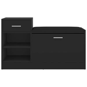 vidaXL Shoe Cabinet Black 94.5x31x57 cm Engineered Wood
