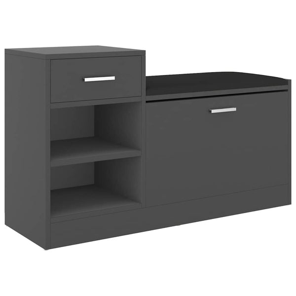 vidaXL Shoe Cabinet Grey 94.5x31x57 cm Engineered Wood