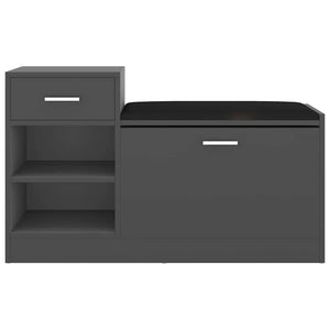 vidaXL Shoe Cabinet Grey 94.5x31x57 cm Engineered Wood