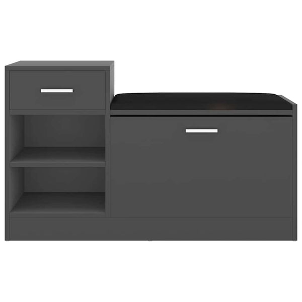 vidaXL Shoe Cabinet Grey 94.5x31x57 cm Engineered Wood