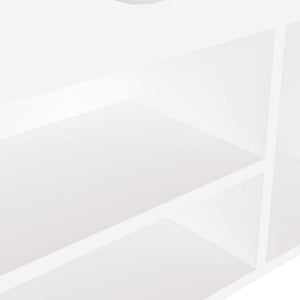 vidaXL Shoe Bench with Cushion White 104x30x49 cm Engineered Wood