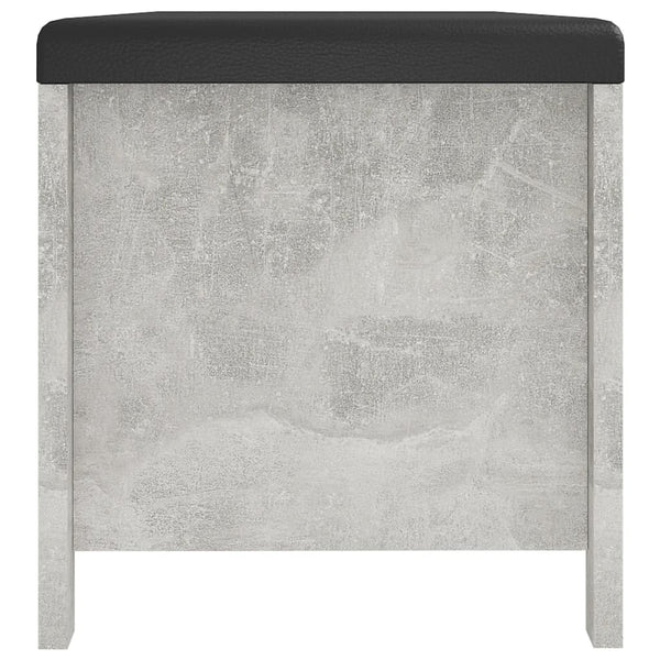 vidaXL Storage Bench with Cushion Concrete Grey 105x40x45 cm