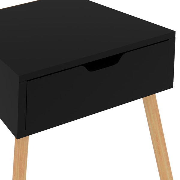 vidaXL Nightstand Black 40x40x56 cm Engineered Wood