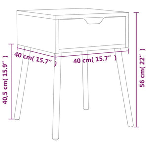 vidaXL Nightstand Black 40x40x56 cm Engineered Wood