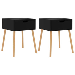 vidaXL Nightstands 2 pcs. Black 40x40x56 cm Engineered Wood