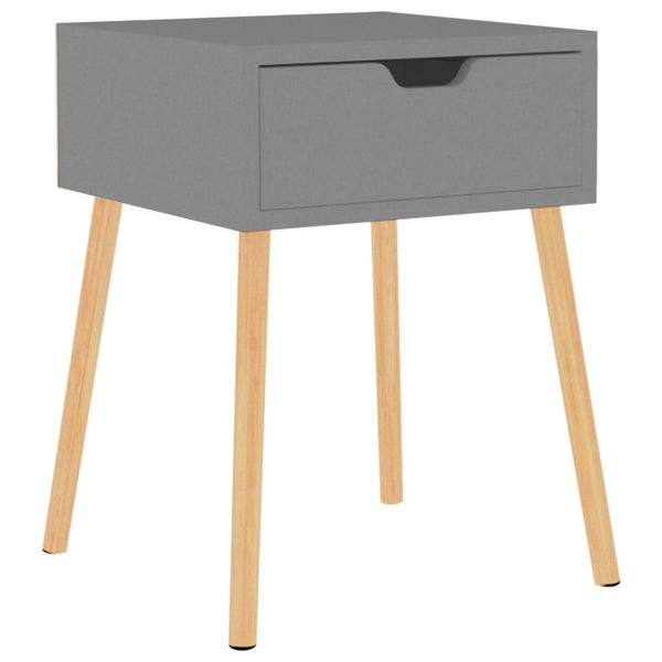vidaXL Nightstand Grey 40x40x56 cm Engineered Wood