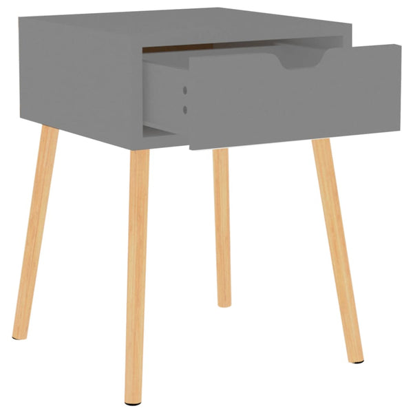 vidaXL Nightstand Grey 40x40x56 cm Engineered Wood