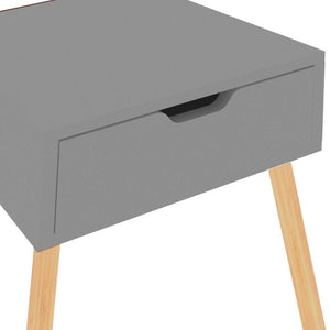 vidaXL Nightstand Grey 40x40x56 cm Engineered Wood