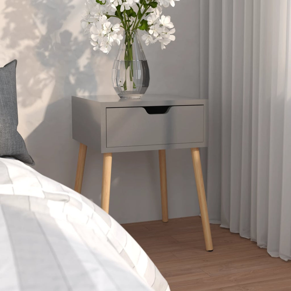 vidaXL Nightstand Grey 40x40x56 cm Engineered Wood
