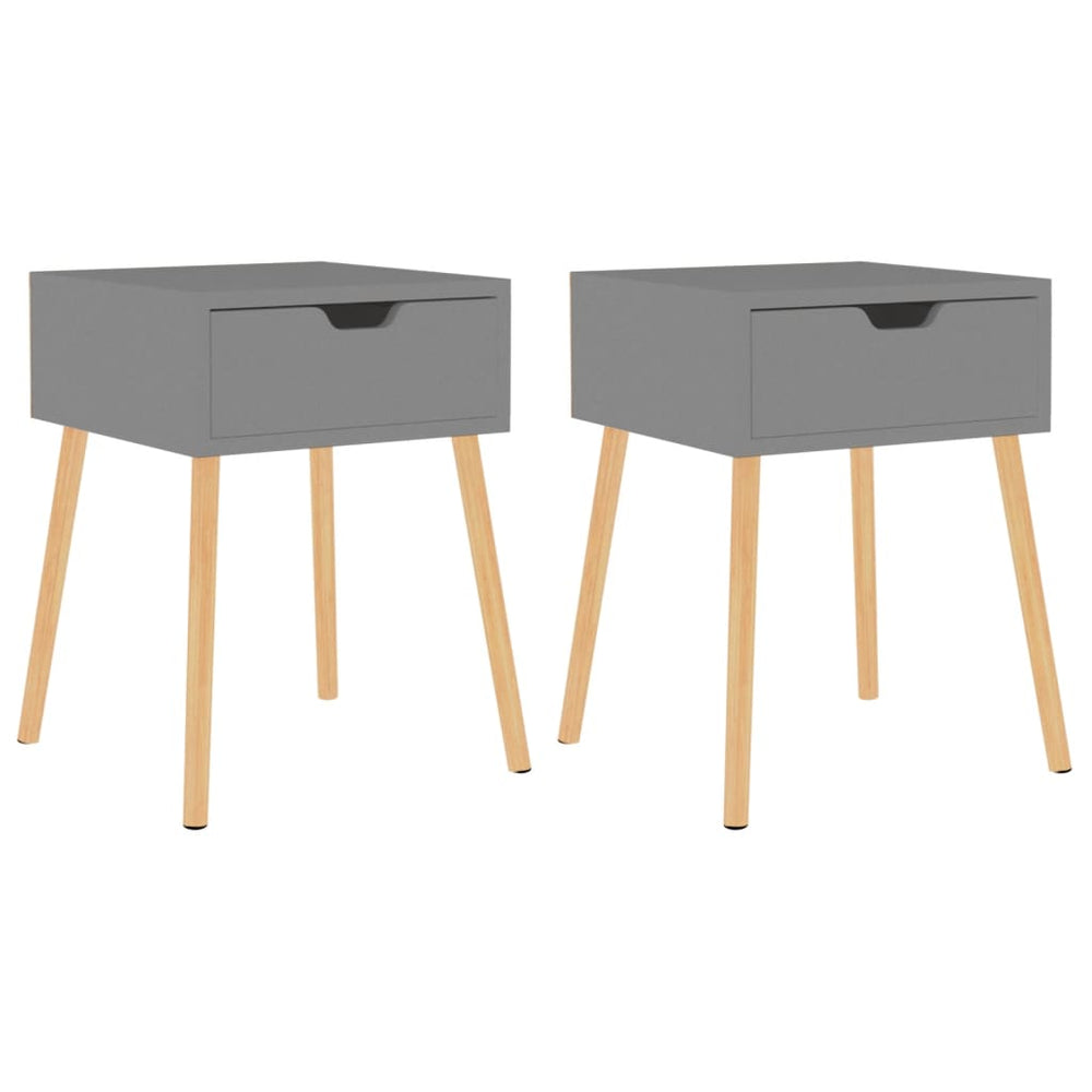 vidaXL Nightstands 2 pcs. Gray 40x40x56 cm Engineered Wood