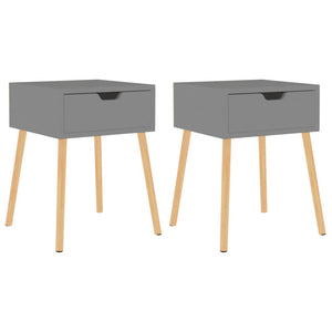 vidaXL Nightstands 2 pcs. Gray 40x40x56 cm Engineered Wood