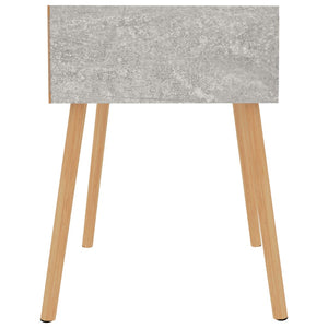 vidaXL Nightstand Concrete Gray 40x40x56 cm Engineered Wood