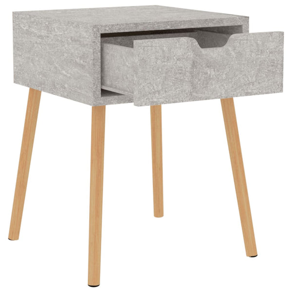 vidaXL Nightstand Concrete Gray 40x40x56 cm Engineered Wood